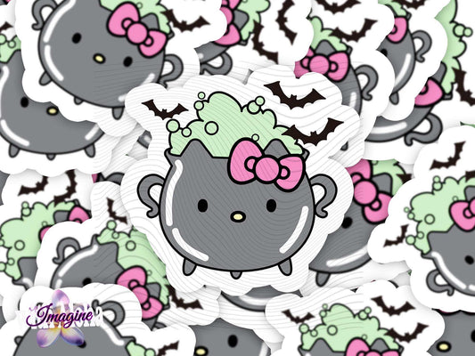 Hello Kitty Halloween Cauldron Sticker - Imagine With Aloha