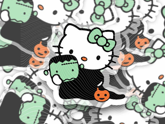 Hello Kitty Halloween Stickers - Frankenstein & Pumpkin Limited Edition - Imagine With Aloha