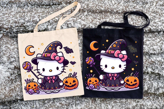 Hello Kitty Halloween Witch Reusable Tote Bag - Imagine With Aloha