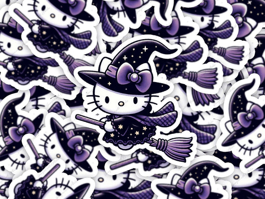 Hello Kitty Halloween Witch Sticker - Imagine With Aloha