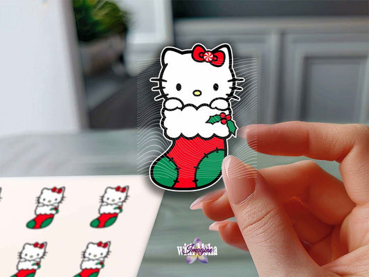 Hello Kitty Holiday Stocking Sticker - Imagine With Aloha