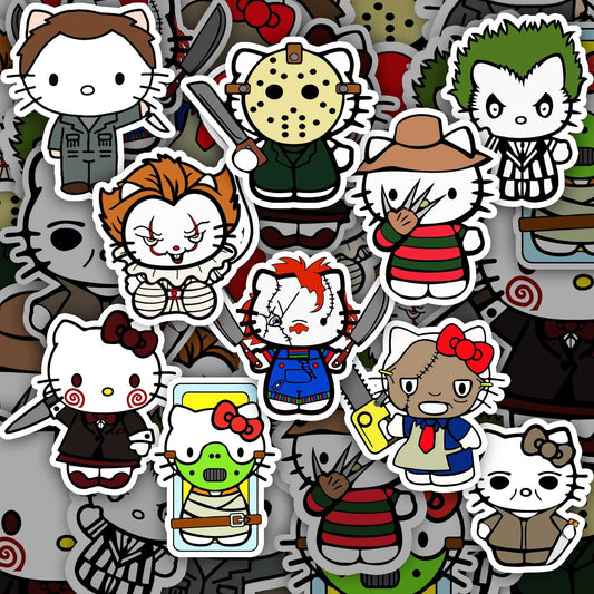 Hello Kitty Horror Movie Characters Vinyl Stickers - Imagine With Aloha