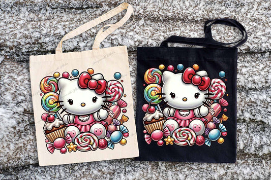 Hello Kitty in Candyland Reusabe Tote Bag - Imagine With Aloha