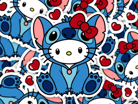 Hello Kitty Stitch Vinyl Sticker - Imagine With Aloha