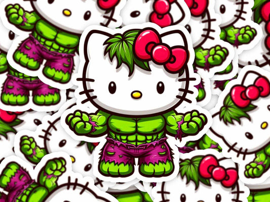 Hulk Kitty Vinyl Sticker - Imagine With Aloha