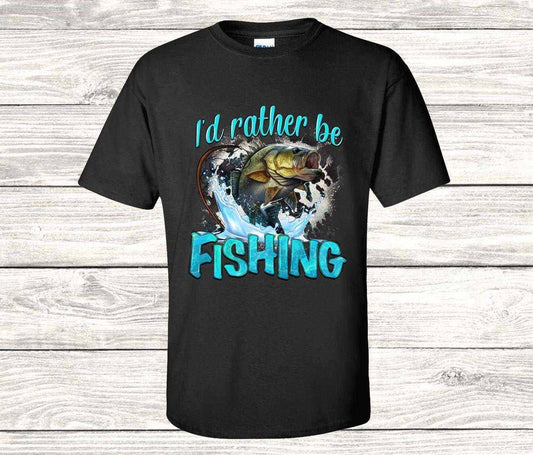 I'd Rather Be Fishing T Shirt, Dad T Shirt - Imagine With Aloha