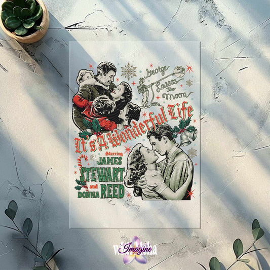 It's a Wonderful Life DTF Transfer - Classic Christmas Design - Imagine With Aloha