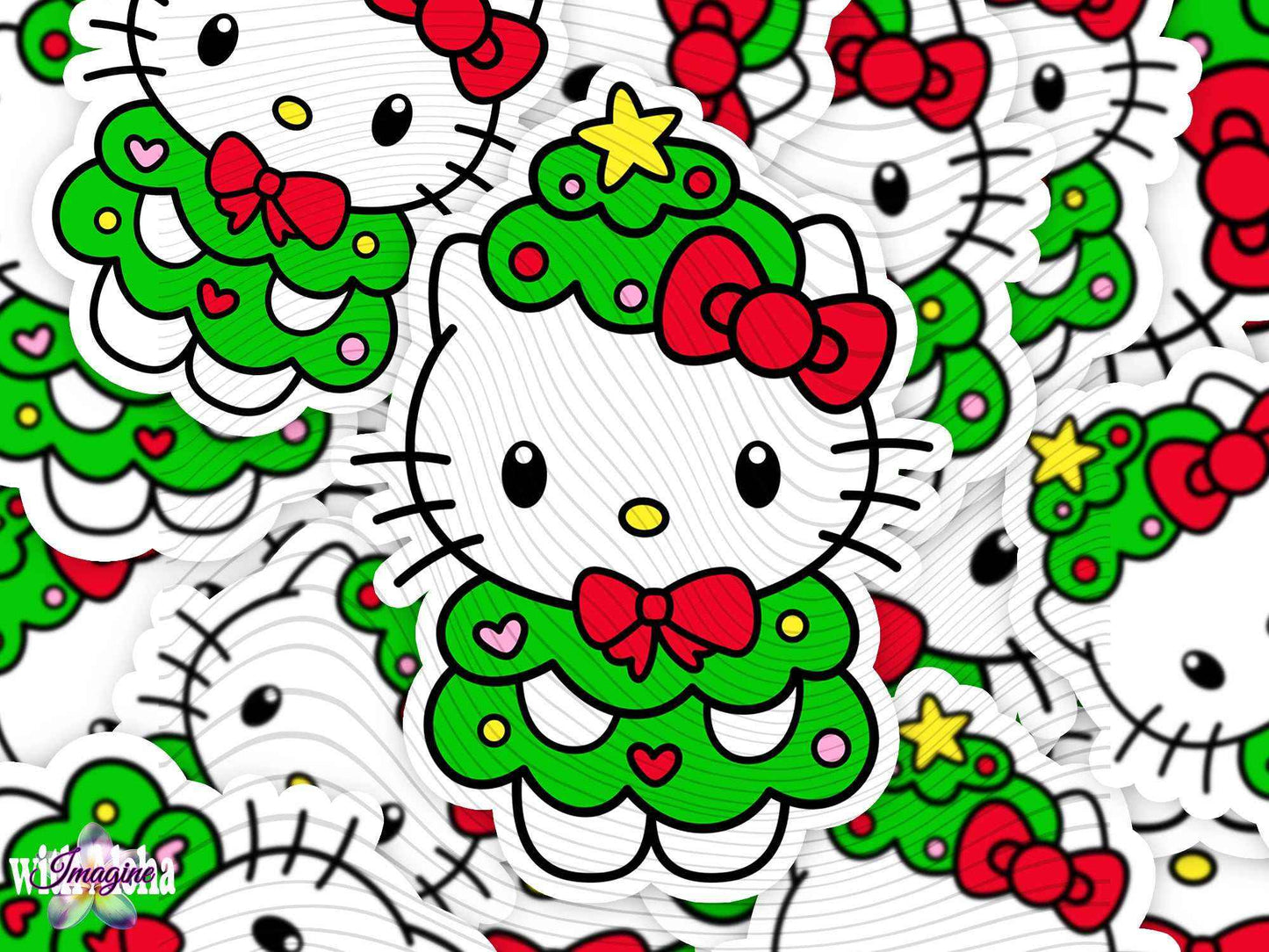 Kawaii Christmas Tree-Inspired Holiday Sticker – Cute and Festive Vinyl Sticker - Imagine With Aloha