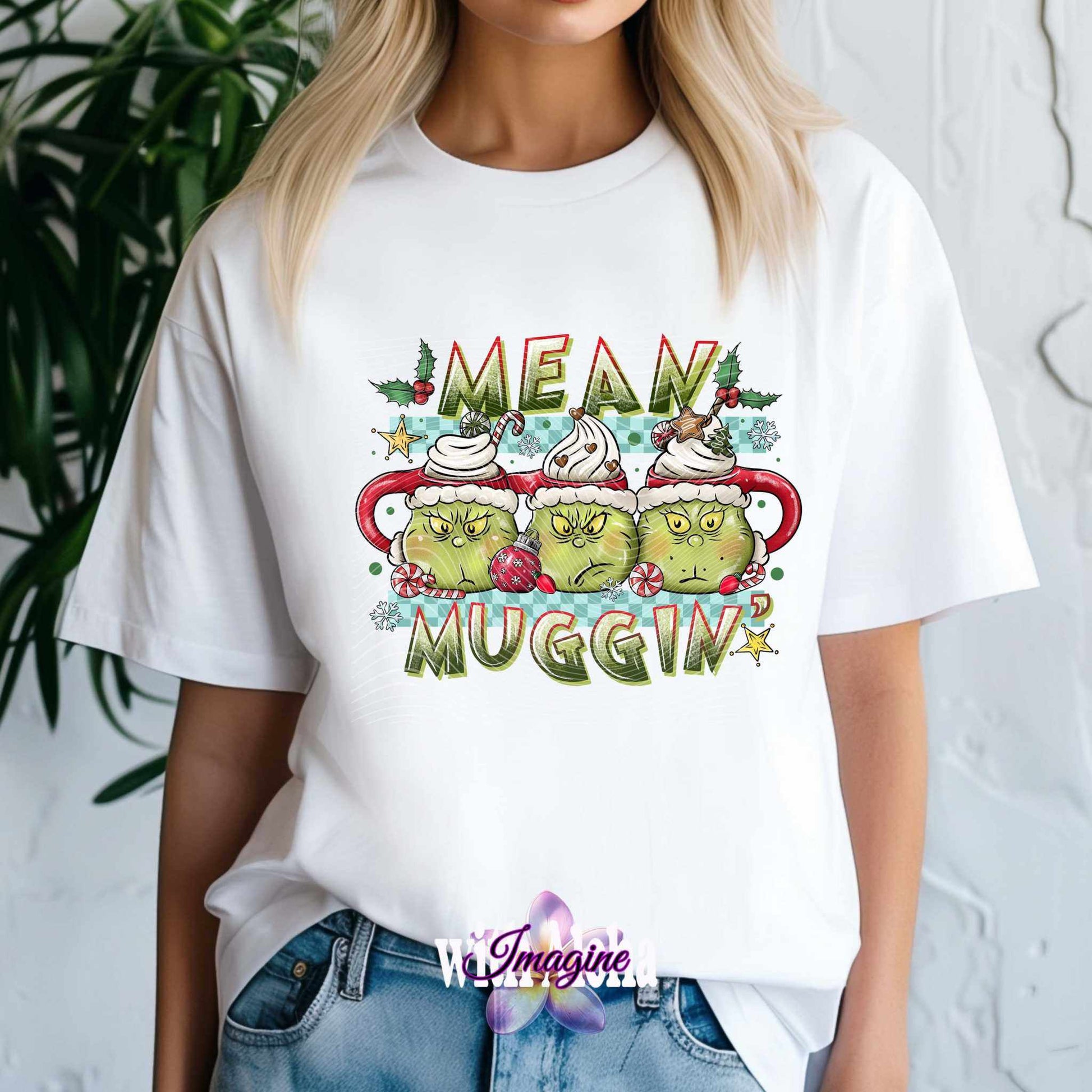 "Mean Muggin'" Christmas T-Shirt - Imagine With Aloha