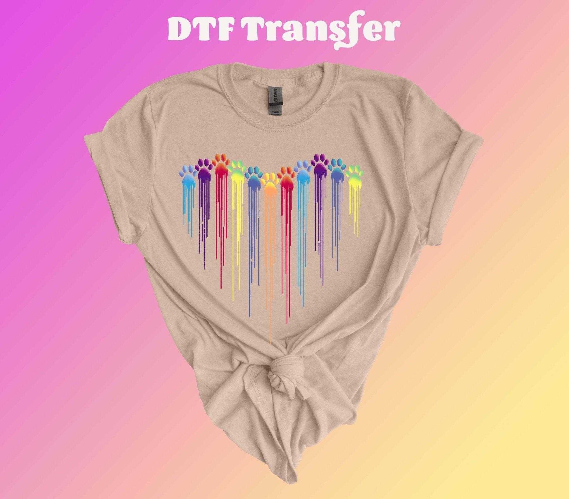 Multi-Colored Paw Heart DTF Transfer - Imagine With Aloha