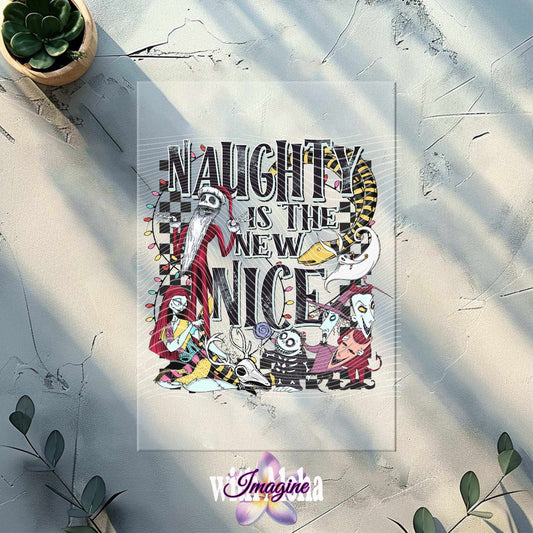 Naughty is the New Nice DTF Transfer – Edgy Christmas Design - Imagine With Aloha