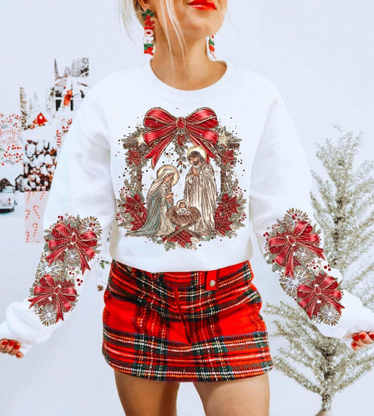 Noel Nativity - Christmas Long Sleeve T-Shirt - Imagine With Aloha