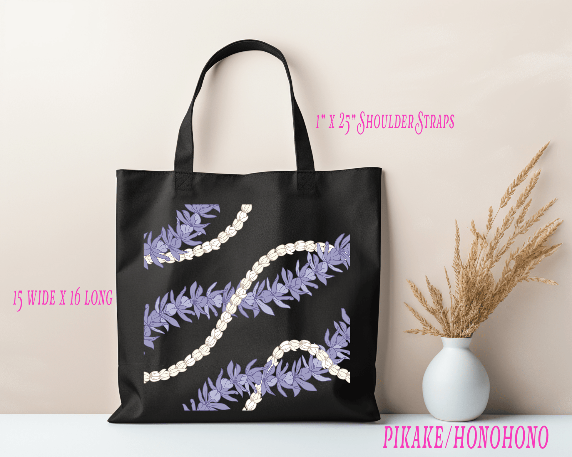 Pikake & Honohono Tote Bag – Hawaiian Lei Floral - Imagine With Aloha