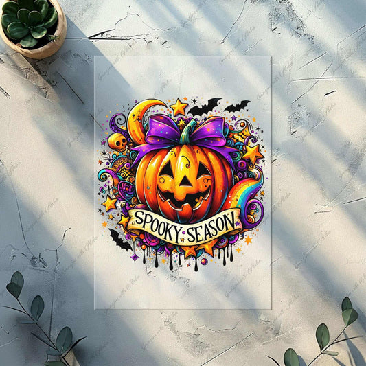 Spooky Season Halloween Ready to Press Heat Transfer, Dtf Transfer - Imagine With Aloha