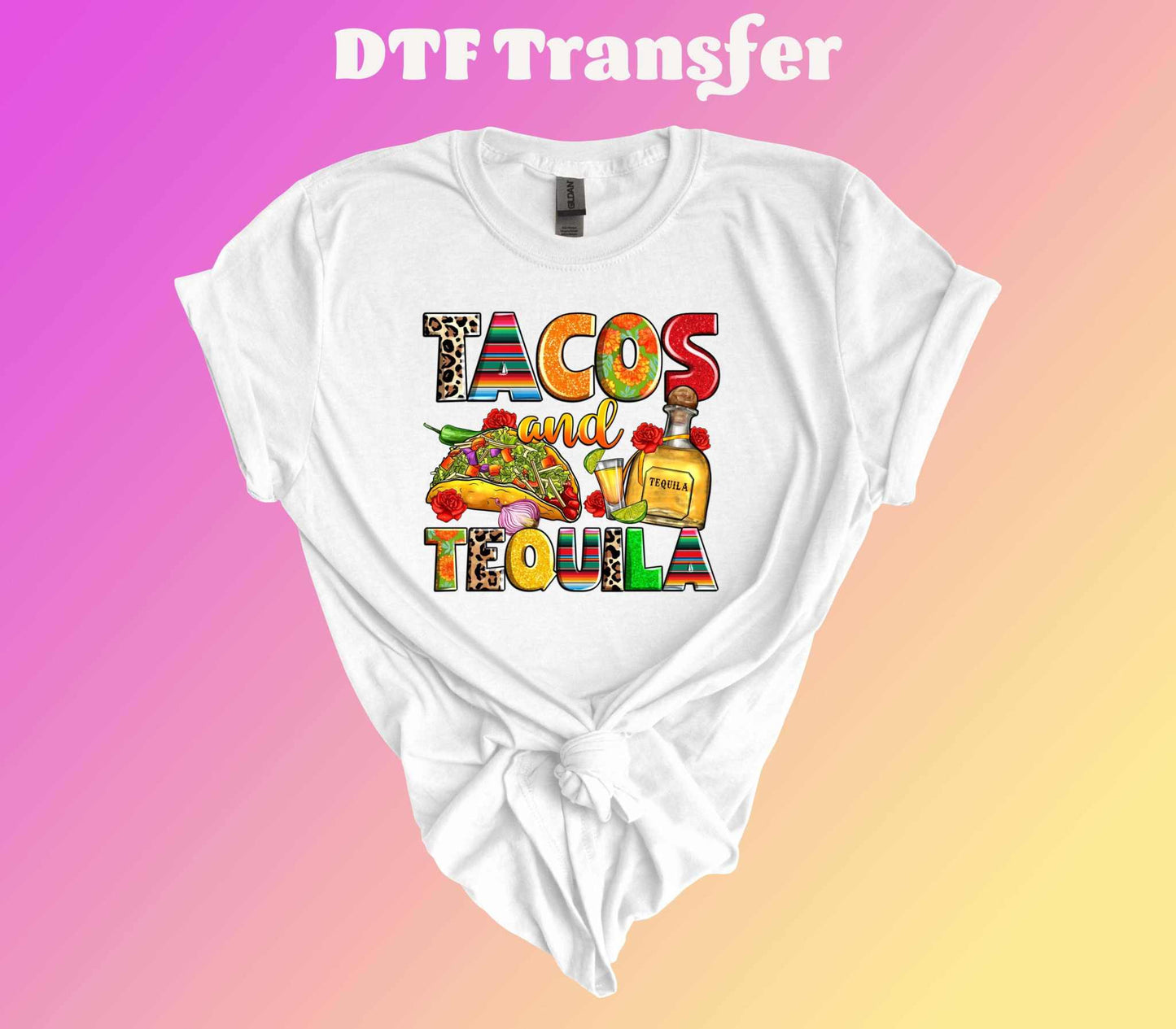 Tacos and Tequila DTF Transfer - Imagine With Aloha