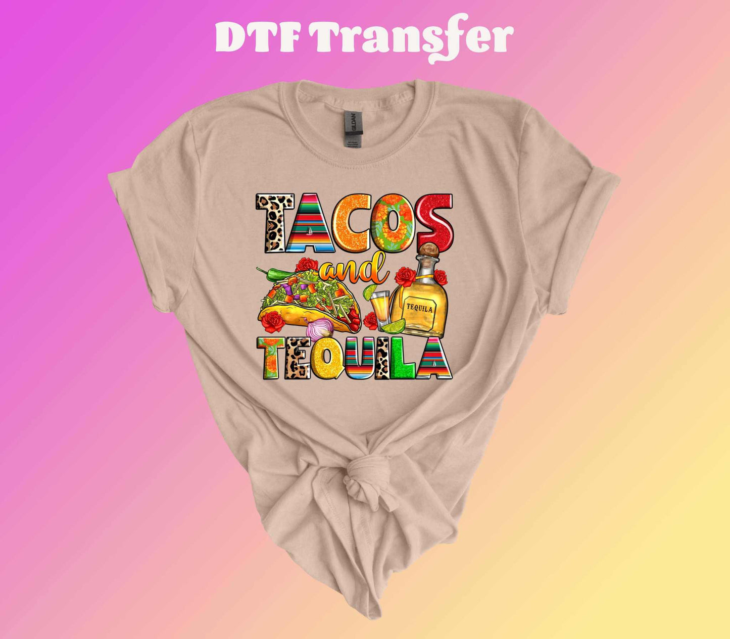 Tacos and Tequila DTF Transfer - Imagine With Aloha