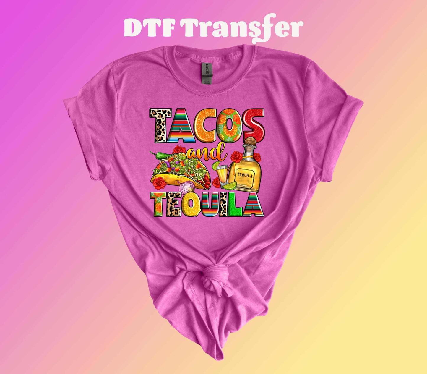 Tacos and Tequila DTF Transfer - Imagine With Aloha