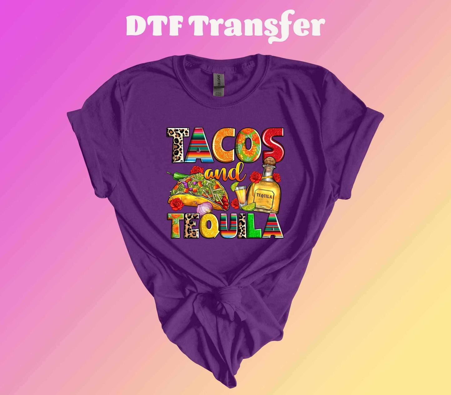 Tacos and Tequila DTF Transfer - Imagine With Aloha