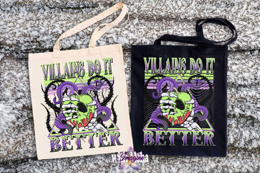 Villains Do It Better Tote Bag – Available in Black & Beige - Imagine With Aloha